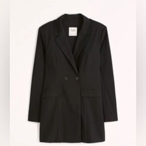 Black Double-Breasted Women's Blazer dress